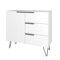 Manhattan Comfort S-405AMC198 Beekman 35.43 Sideboard with 2 Shelves in White